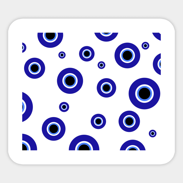 Multiple evil eye protection symbols Sticker by mia-alice85